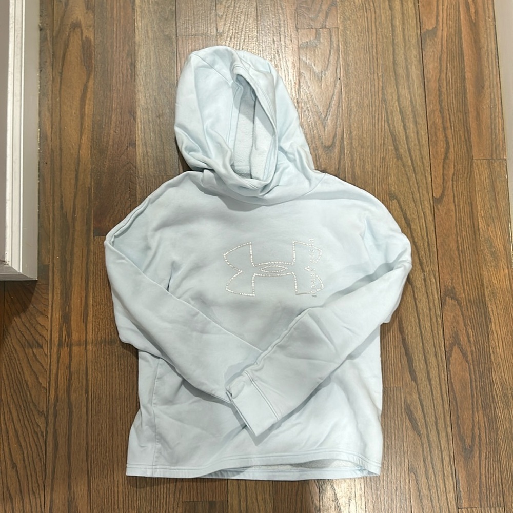 Under armor light blue sweatshirt